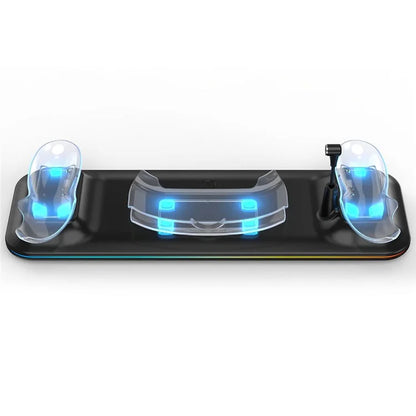 Charger Station for Meta Quest 3 VR Headset and Double Controller Charging Dock