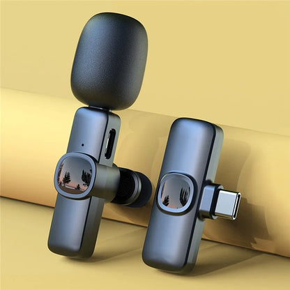 J1 Live Broadcast 2.4G Wireless Lavalier Microphone Noise Reduction Mic with Receiver