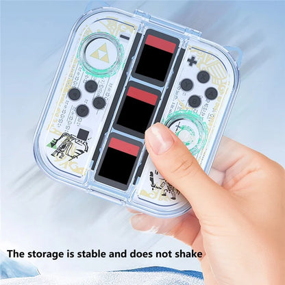 For Nintendo Switch Joy-Con Storage Case Dust-Proof Clear PC Protective Box with Lanyard