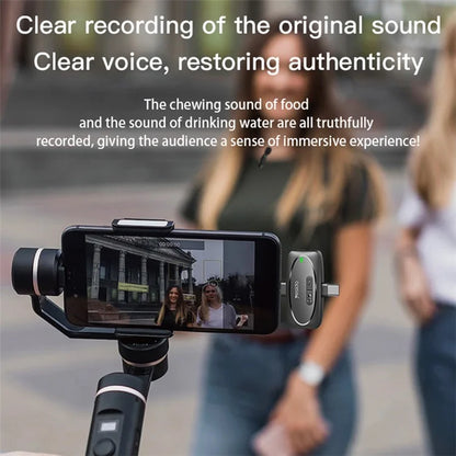 YESIDO KR14 iOS Plug Mini Recording Mic for iPhone Wireless Lavalier Microphone  (2 Transmitters + 1 Receiver)