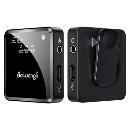 BAIWANGLI SX39 Live Broadcast Wireless Microphone Noise Reduction Lavalier Mic for iPhone, 1 Transmitter + 1 Receiver