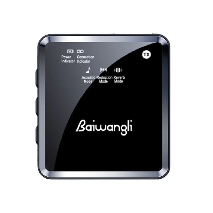 BAIWANGLI SX39 Live Broadcast Wireless Microphone Noise Reduction Lavalier Mic for iPhone, 1 Transmitter + 1 Receiver