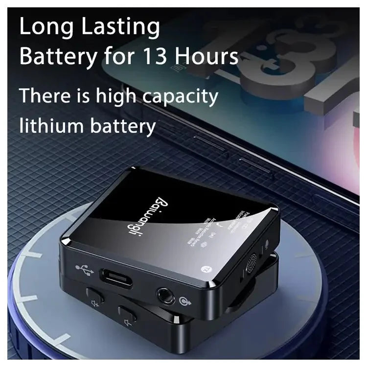 BAIWANGLI SX39 Lavalier Mic for iPhone Live Broadcast Noise Reduction Wireless Microphone, 2 Transmitter + 1 Receiver