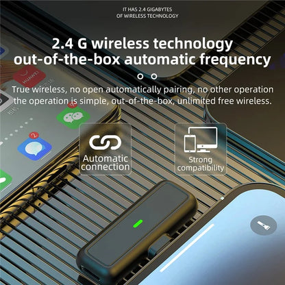SX6 Digital Display Microphone Set with iP Receiver Radio Recording Wireless Lavalier Microphone