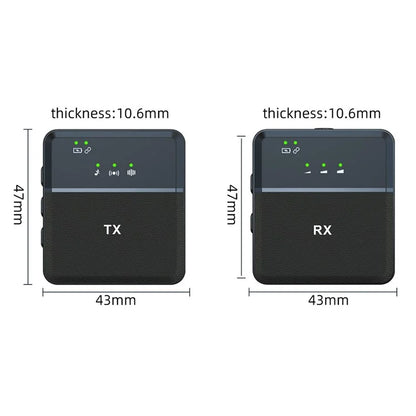 SX9 For iPhone Noise Reduction Clip-on Mic Wireless Lavalier Microphone System, 2 Transmitter + 1 Receiver