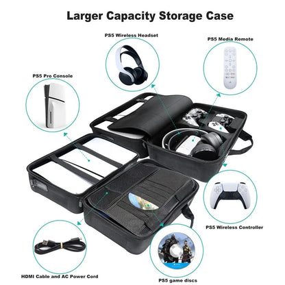 JYS JYS-P5179 For PS5 Slim Console Portable Carrying Case Shockproof Shoulder Bag