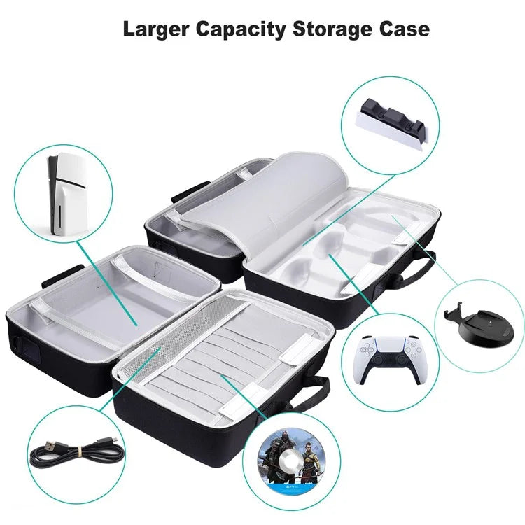 GAMWING B06 For Sony PS5 Slim Game Console Storage Bag EVA Shoulder Bag Handbag
