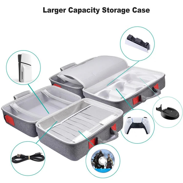 GAMWING B06 For Sony PS5 Slim Game Console Storage Bag EVA Shoulder Bag Handbag