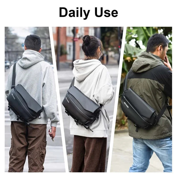 DEVASO Portable Handheld Game Console Carrying Bag PU Leather Crossbody Bag