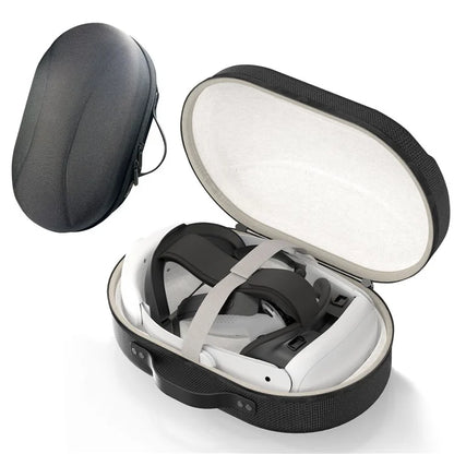 For Meta Quest 3 VR Headset Carrying Case EVA Shockproof Zipper Storage Bag