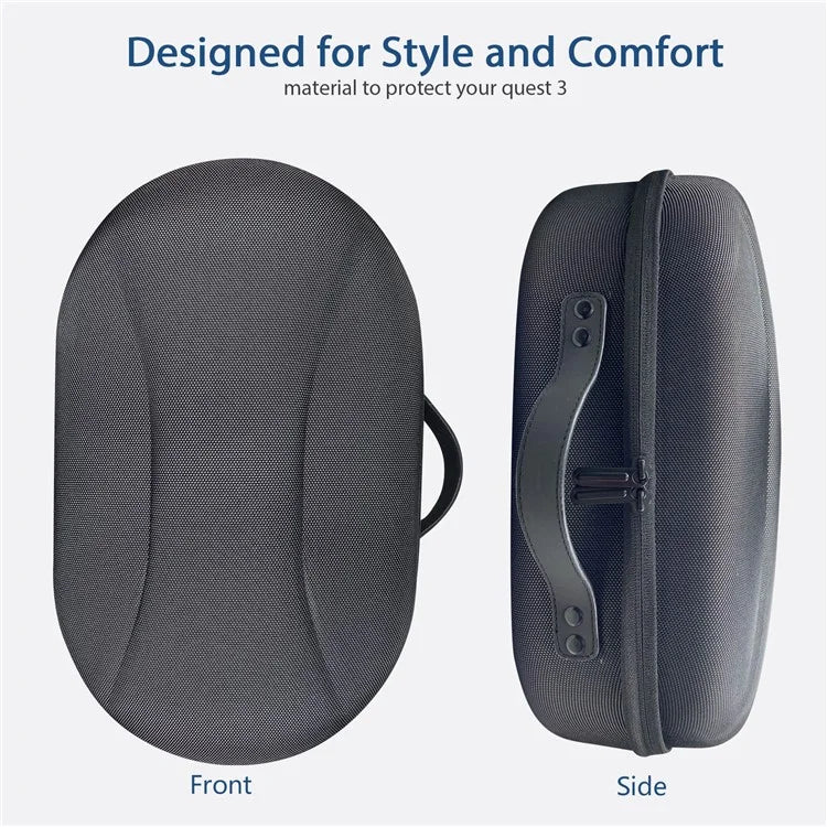 For Meta Quest 3 VR Headset Carrying Case EVA Shockproof Zipper Storage Bag