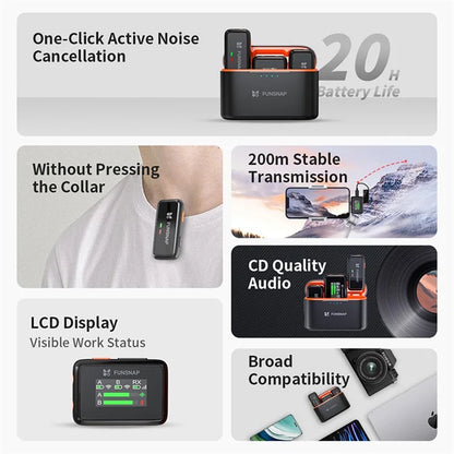 XIAOMIYOUPIN FUNSNAP M6 Wireless Lavalier Microphone Kit