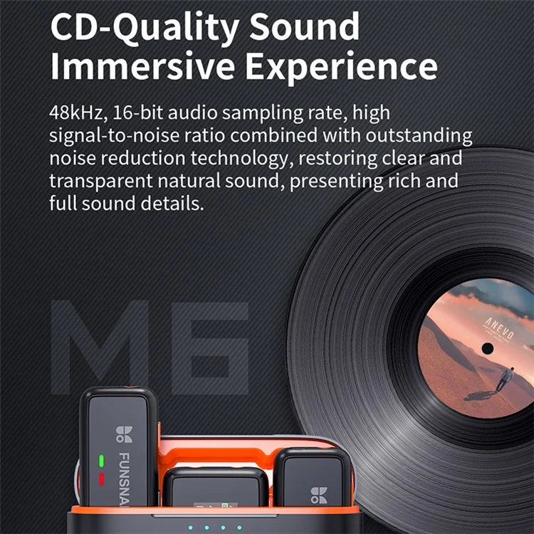 XIAOMIYOUPIN FUNSNAP M6 Wireless Lavalier Microphone Kit
