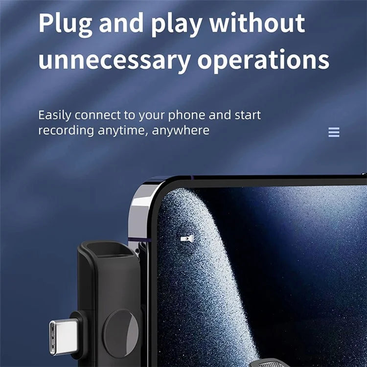 H61 Wireless Lavalier Microphone with Charging Compartment, 1 Transmitter+2 Receiver