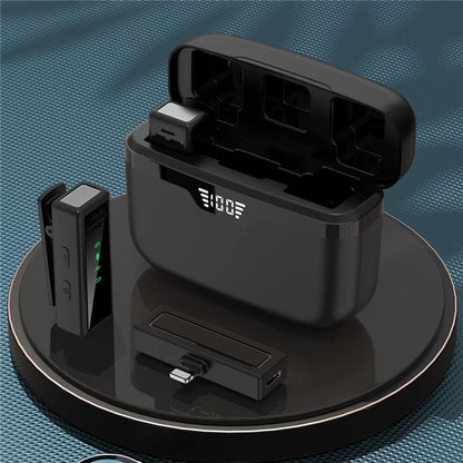 J80 Broadcasting Lavalier Mini Microphone (2 Microphones+1 Receiver)