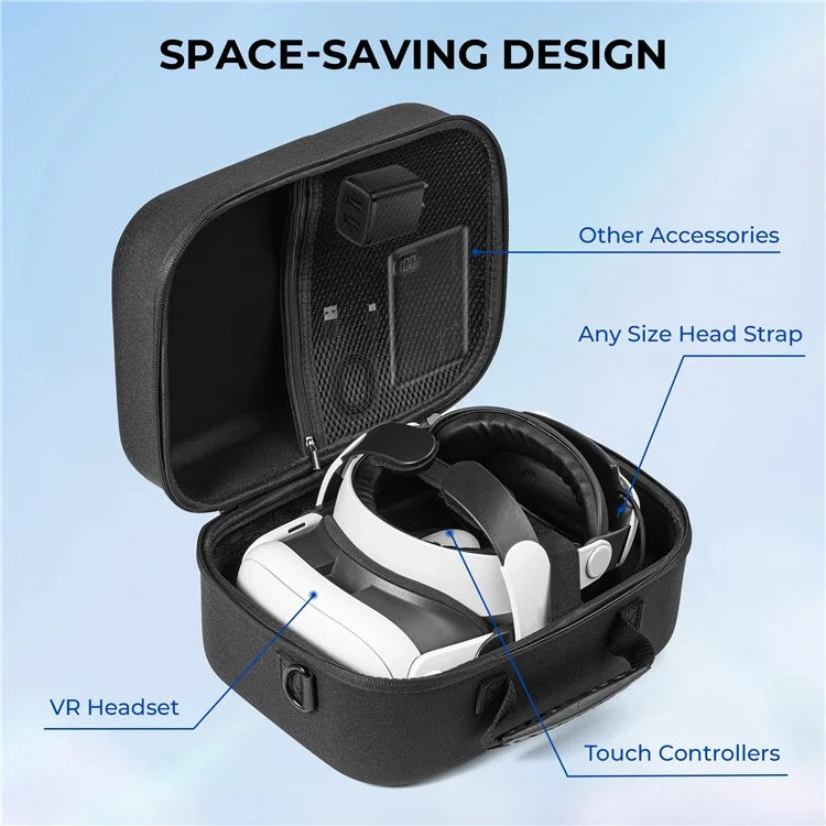 STARTRC GAMES 2.0 For Meta Quest 3 VR Hardshell Carrying Pouch Protection Bag Storage Case
