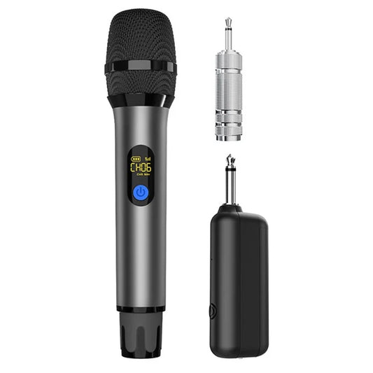 H21H Singing Family KTV UHF Wireless Hand-Held Microphone Performance Live Streaming Mic, 1 Mic + 1 Receiver