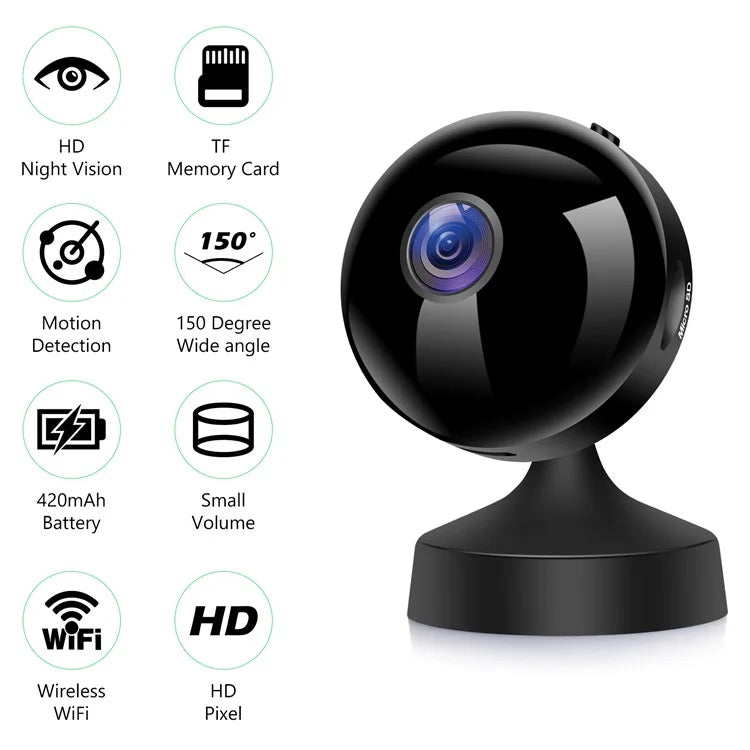 S9 Wireless Infrared Night Vision Camera Home Security Mini Indoor HD WiFi Camera