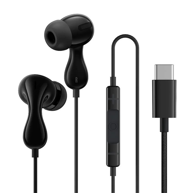 BASEUS Encok CZ20 Type-C Wired In-Ear Music Earphone with Wire Control Mic - Black
