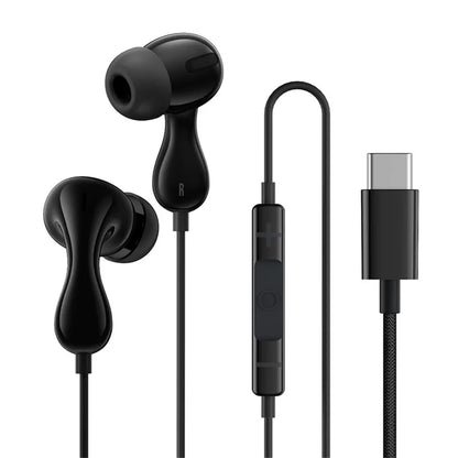 BASEUS Encok CZ20 Type-C Wired In-Ear Music Earphone with Wire Control Mic - Black