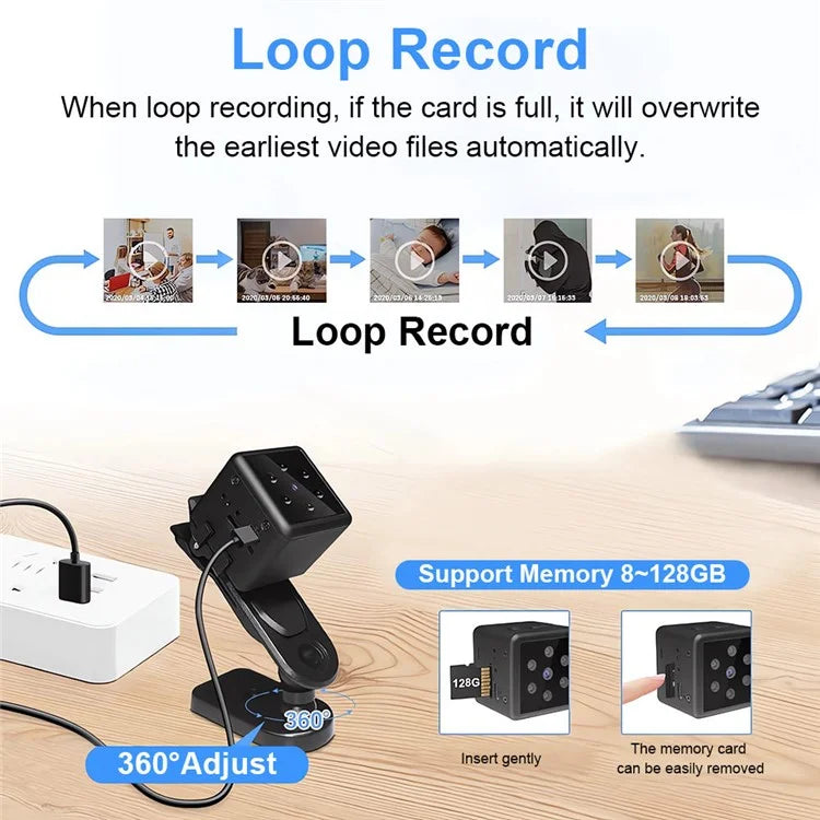 MD25 Home Security Outdoor Wireless Sport Camera Motion Detection Mini HD Night Vision Camera