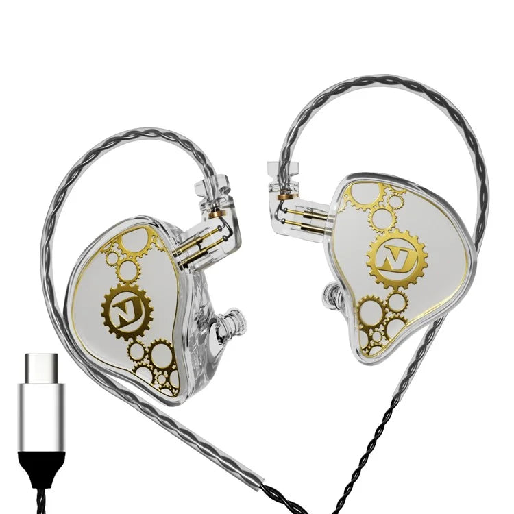 ND Venus Detachable Type-C Wired Headphones HiFi Sound Industrial In-Ear Earphones (No Mic)