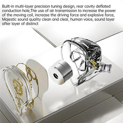 ND Venus Detachable Type-C Wired Headphones HiFi Sound Industrial In-Ear Earphones (No Mic)