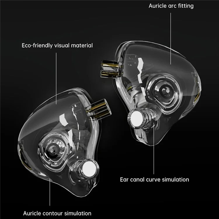 ND Venus Detachable Type-C Wired Headphones HiFi Sound Industrial In-Ear Earphones (No Mic)