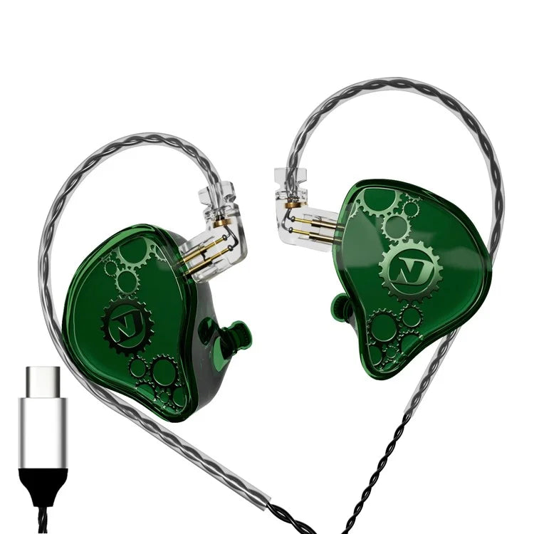ND Venus Detachable Type-C Wired Headphones HiFi Sound Industrial In-Ear Earphones (No Mic)