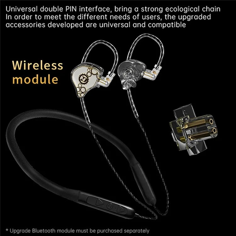 ND Venus Detachable Type-C Wired Headphones HiFi Sound Industrial In-Ear Earphones (No Mic)