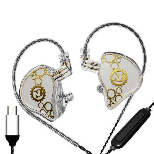 ND Venus Detachable Type-C Wired Headphones HiFi Sound Industrial In-Ear Earphones (With Mic)