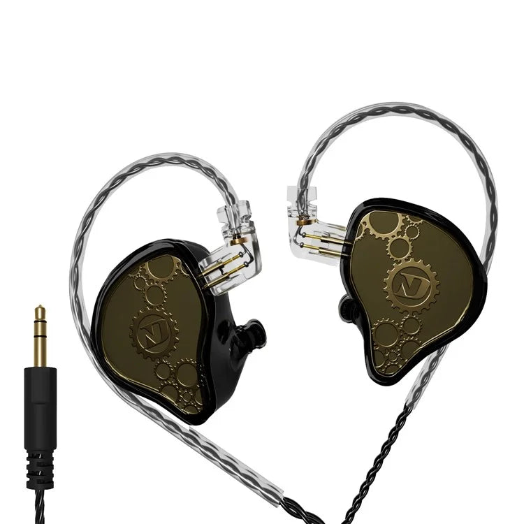 ND Venus Detachable 3.5mm Wired Headphones HiFi Sound Industrial In-Ear Earphones (No Mic)