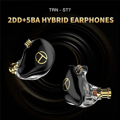TRN ST7 Detachable 3.5mm Wired In-Ear Earphone HiFi Music Headset (With Microphone)