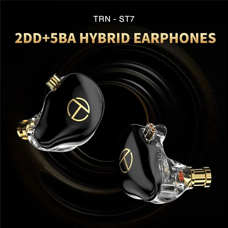 TRN ST7 Detachable 3.5mm Wired In-Ear Earphone HiFi Music Headset (With Microphone)