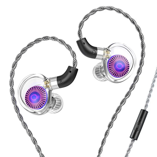 TRN Jellyfish Detachable 2.5+3.5+4.4mm Wired In-Ear Earphone HiFi Music Running Headset with Mic