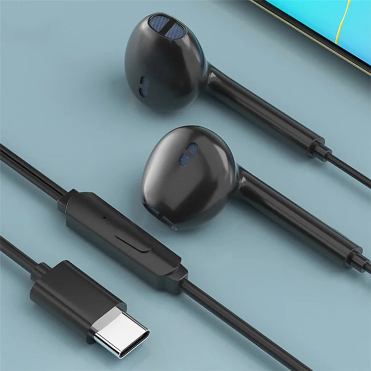 TIANSTON E50 Type-C Wired Earphone Digital Decoding Wire Control Music Headset