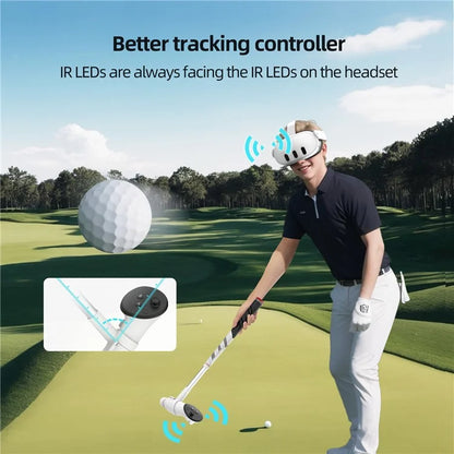 AMVR For Meta Quest 3 Golf Club Grip Handle Attachment VR Gaming Accessories