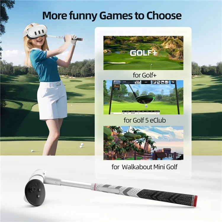 AMVR For Meta Quest 3 Golf Club Grip Handle Attachment VR Gaming Accessories