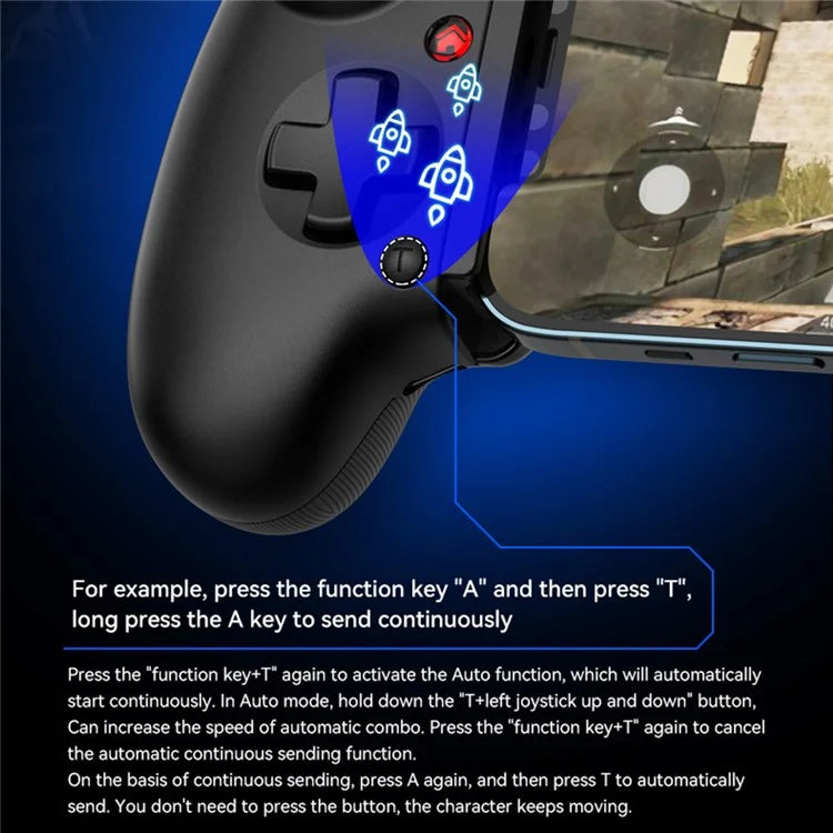 D10S Semiconductor Heat Dissipation Stretching Handle Wireless Game Controller