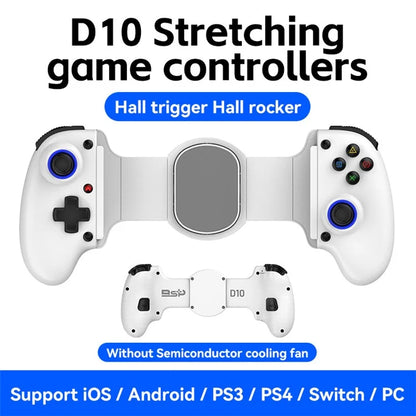 D10 Stretchable Wireless Game Controller Hall-Rocker Handheld Gamepad for Nintendo Switch