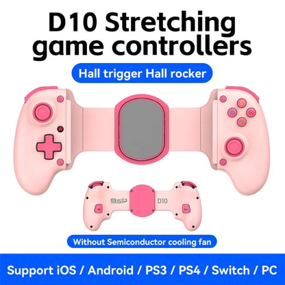 D10 Stretchable Wireless Game Controller Hall-Rocker Handheld Gamepad for Nintendo Switch