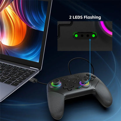 DATA FROG S80 Elite Edition Controller for Nintendo Switch / Switch Lite / OLED / PC Wireless Bluetooth Game Console, Black