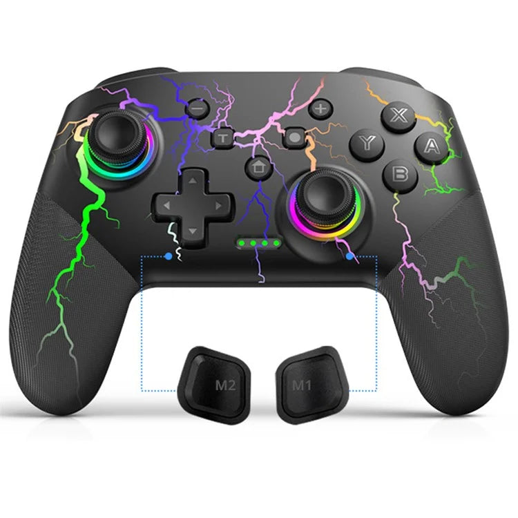 DATA FROG S80 Elite Edition Controller for Nintendo Switch / Switch Lite / OLED / PC Wireless Bluetooth Game Console, Lightning Pattern