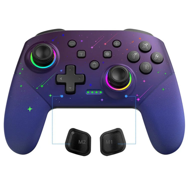 DATA FROG S80 Elite Edition Wireless Gamepad for Nintendo Switch / Switch Lite / OLED / PC Bluetooth Game Console, Star Pattern