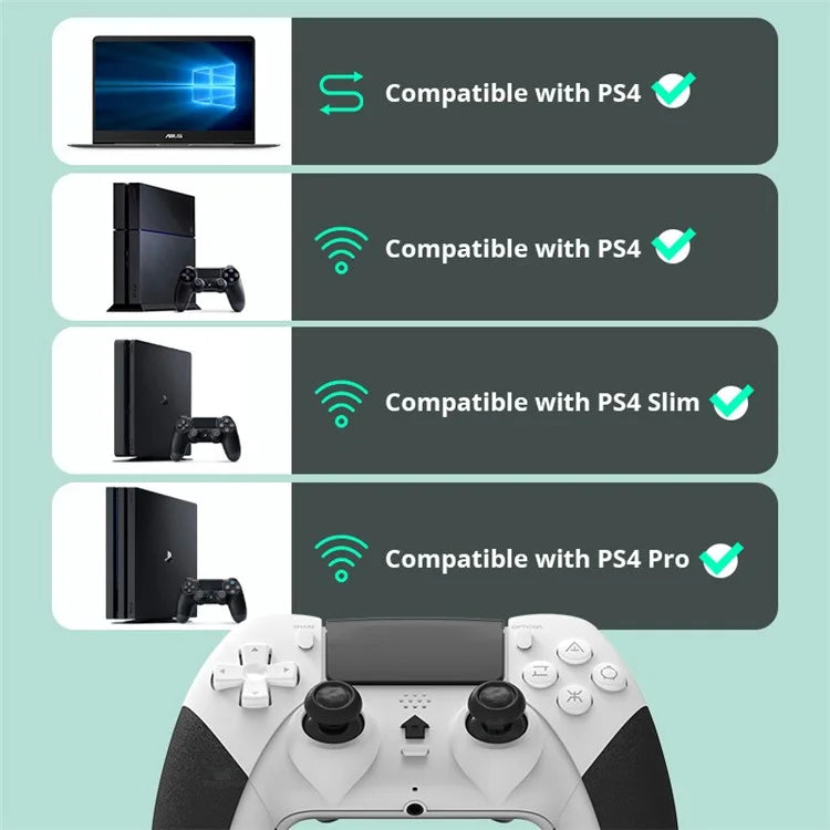 DATA FROG T29 For Sony PS4 / PS4 Slim / Playstation 4 Pro Wireless Bluetooth Gamepad Six-Axis Vibration Turbo Function Game Controller