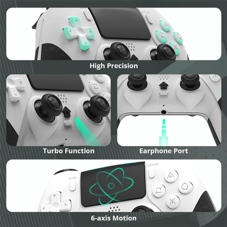 DATA FROG T29 For Sony PS4 / PS4 Slim / Playstation 4 Pro Wireless Bluetooth Gamepad Six-Axis Vibration Turbo Function Game Controller