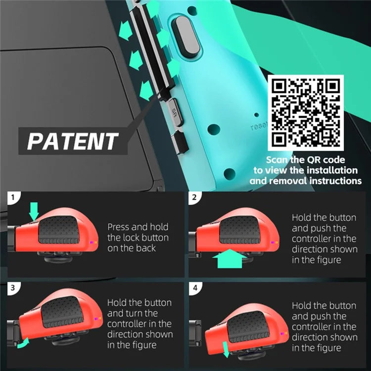 DATA FROG For Nintendo Switch 6-axis Gyro Vibration Joy-Con Controller Bluetooth Gamepad