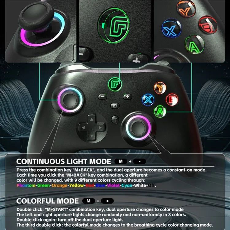 DATA FROG Wireless Bluetooth Gamepad Turbo Function Game Controller for Nintendo Switch / Phone / Computer