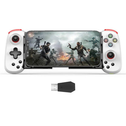D6DP Wireless Game Controller Stretchable Mobile Phone Bluetooth Gamepad with USB Receiver
