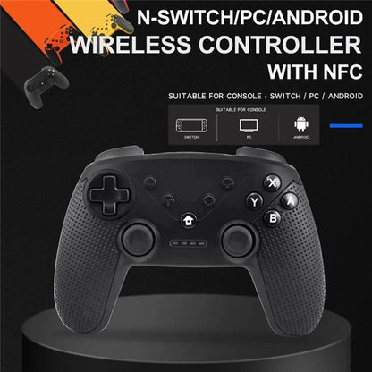 HONSON HS-SW520 Bluetooth Gamepad NFC 6-Axis Vibration Turbo Game Controller for Nintendo Switch / PC / Android Phone